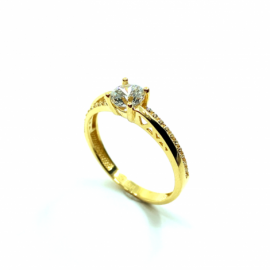 ANILLO ORO 18KT CIRCONITA D5,20MM PESO G1,95