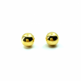 PENDIENTES ORO 18KT BEBE BOLA LISA D6,90MM PESO G0,75