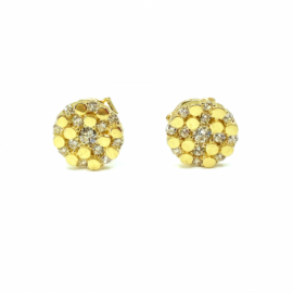 PENDIENTES ORO 18KT CIRCULOS CIRCONITAS D7,50MM PESO G1,65