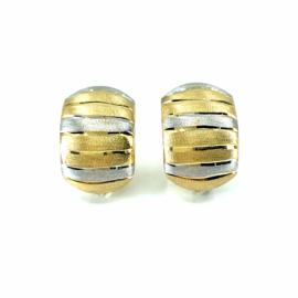 PENDIENTES ORO 18KT BICOLOR D15X10MM PESO G2,70