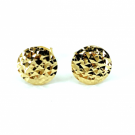 PENDIENTES ORO 18KT CIRCULOS TALLADOS D10MM PESO G1,10