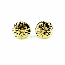 PENDIENTES ORO 18KT CIRCULO TALLADO D10MM PESO G1,15