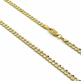 CADENA ORO 18KT BARBADA BICOLOR 60CM D2,95X1MM PESO G5,95