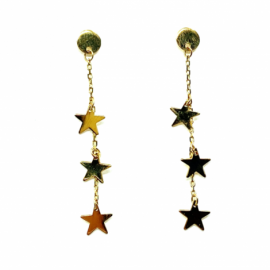 PENDIENTES ORO 18KT ESTRELLAS D40X5MM PESO G1,55