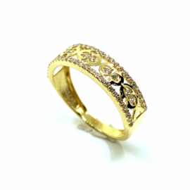 ANILLO ORO 18KT CIRCONITAS D6MM PESO G1,85