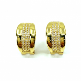 PENDIENTES ORO 18KT CIRCONITAS D16X9,50MM PESO G4,60