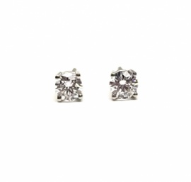 PENDIENTES ORO 18KT Y BRILLANTES (E-VS2) 0,80CTS D4,63MM PESO 1,90GG