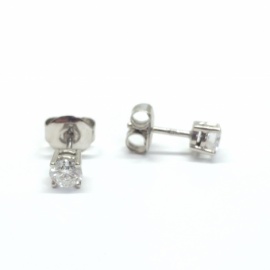 PENDIENTES ORO 18KT Y BRILLANTES (G-VS) 0,30CTS D3,43MM PESO 1,10G