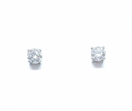 PENDIENTES ORO 18KT Y BRILLANTES (G-VS) 0,40CTS D3,81MM PESO 1,50G