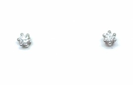 PENDIENTES ORO 18KT Y BRILLANTES (G-VS) 0,10CTS D3,17MM PESO 1,00G