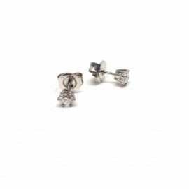 PENDIENTES ORO 18KT Y BRILLANTES (G-VS) 0,50CTS D4,78MM PESO 1,60G