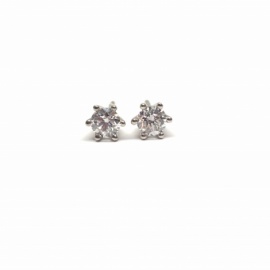 PENDIENTES ORO 18KT Y BRILLANTES (E-VS2) 0,80CTS D6,05MM PESO 1,90G