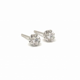 PENDIENTES ORO 18KT Y BRILLANTES (G-VS2) 0,16 CTS GARRA INGLESA D5,60MM PESO 1,50G