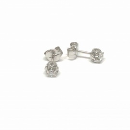 PENDIENTES ORO 18KT Y BRILLANTES (G-VS2) 0,20 CTS GARRA INGLESA D5,60MM PESO 1,60G