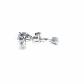 PENDIENTES ORO 18KT Y BRILLANTES (G-VS2) 0,10CTS D3,30MM PESO 0,8G