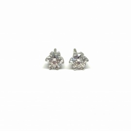 PENDIENTES ORO 18KT Y BRILLANTES (G-VS2) 0,20CTS D4,24MM PESO 1,40G