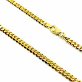 CADENA ORO 18KT CUBANA MACIZA 60CM D1,80X4,55MM PESO G46,60