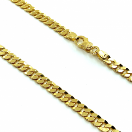 CADENA ORO 18KT CUBANA MACIZA 60CM D1,47X5MM PESO G42,8