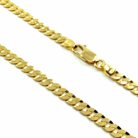 CADENA ORO 18KT CUBANA MACIZA 60CM D1,32X4,73MM PESO G31,8