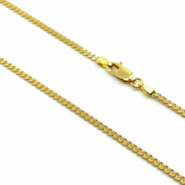 CADENA ORO 18KT CUBANA MACIZA 60CM D0,91X2,04MM PESO G9,60