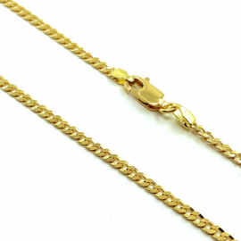 CADENA ORO 18KT CUBANA MACIZA 60CM D0,70X2,25MM PESO G8,3