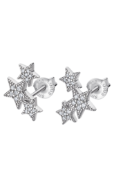 PENDIENTES TREPADORES ESTRELLAS PLATA 925 LOTUS