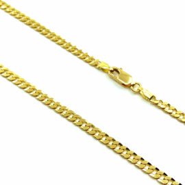 CADENA ORO 18KT BARBADA PLANA MACIZA 60CM D0,94X3,10MM PESO G14,50