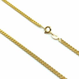 CADENA ORO 18KT BARBADA MACIZA 60CM D2,49X1,2MM PESO G13,10