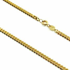 CADENA ORO 18KT BARBADA MACIZA 60CM D3,10X1,35MM PESO G16,20