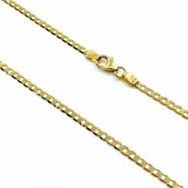 CADENA ORO 18KT BARBADA MACIZA 60CM D2,80X0,65MM PESO G6,20