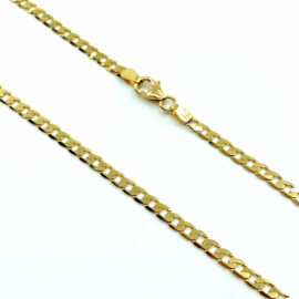 CADENA ORO 18KT BARBADA MACIZA 60CM D3,50X0,72MM PESO G9,10