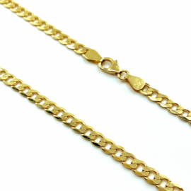 CADENA ORO 18KT BARBADA MACIZA 60CM D4,70X1,25MM PESO G28,00