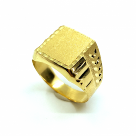 SELLO ORO 18KT RECTANGULAR TALLADO D14,5X12,5MM PESO G4,85