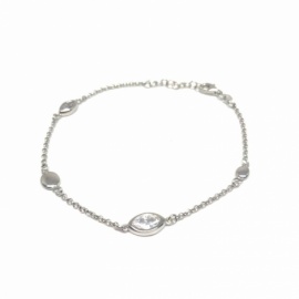 PULSERA PLATA 925 RODIADA FORMA CIRCONITA