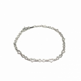 PULSERA PLATA 925 RODIADA INFINITO-CORAZÓN