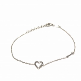 PULSERA PLATA 925 RODIADA FLECHA-CORAZÓN PEQUEÑO