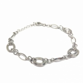 PULSERA PLATA 925 RODIADA ÓVALO