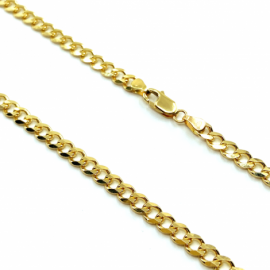 CADENA ORO 18KT BARBADA MACIZA 60CM D4,17X1,50MM PESO G21,40