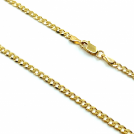 CADENA ORO 18KT BARBADA MACIZA 60CM D2,69X1,03MM PESO G8,90