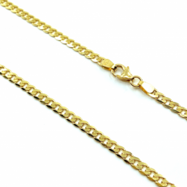 CADENA ORO 18KT BARBADA MACIZA 60CM D3,29X0,77MM PESO G11,90