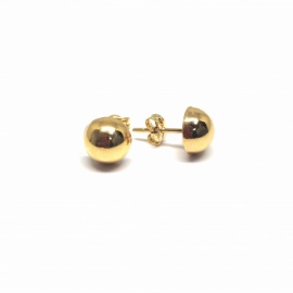 PENDIENTES ORO 18KT MEDIA BOLA 8MM PESO 0,80G