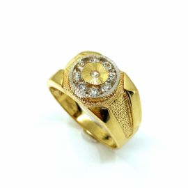 SELLO ORO 18KT BICOLOR CIRCONITAS D12MM PESO G8,95