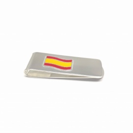 BILLETERO PLATA 925 BANDERA ESPAÑA PERSONALIZABLE