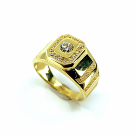 SELLO ORO 18KT CIRCONITAS D12,5X11MM PESO G8,15