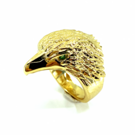 SELLO ORO 18KT CABEZA AGUILA D26X19MM PESO G6,70