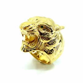 SELLO ORO 18KT CABEZA TIGRE D30X24MM PESO G14,40