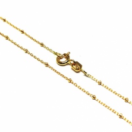 CADENA ORO 18KT FORZADA CON BOLITAS 50CM D0,53MM PESO G1,70