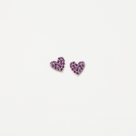 PENDIENTES PLATA 925 CORAZON STARLIGHT