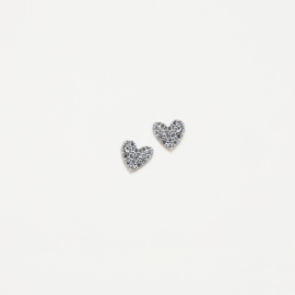 PENDIENTES PLATA 925 CORAZON STARLIGHT