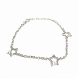 PULSERA PLATA 925 RODIADA ESTRELLA CON CIRCONITA D10,00X2,00 PESO G3,60